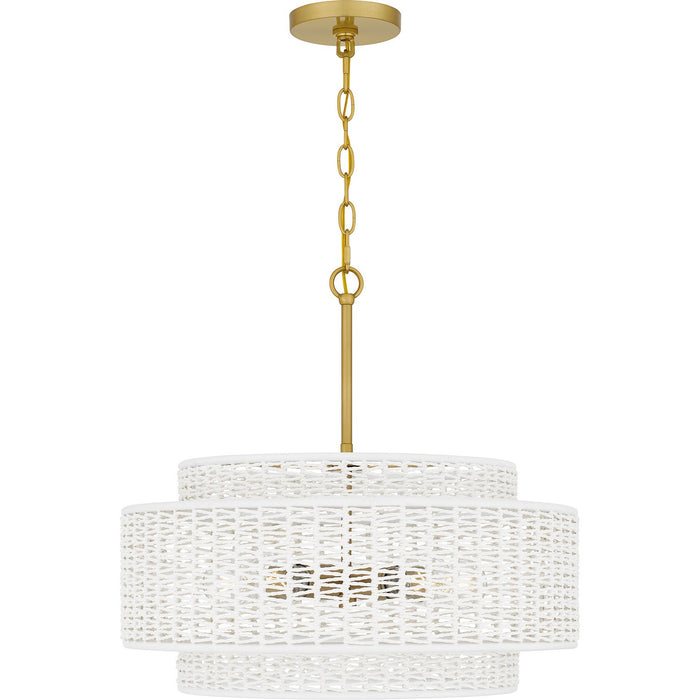 Quoizel QP6161BRG Five Light Pendant, Brushed Gold