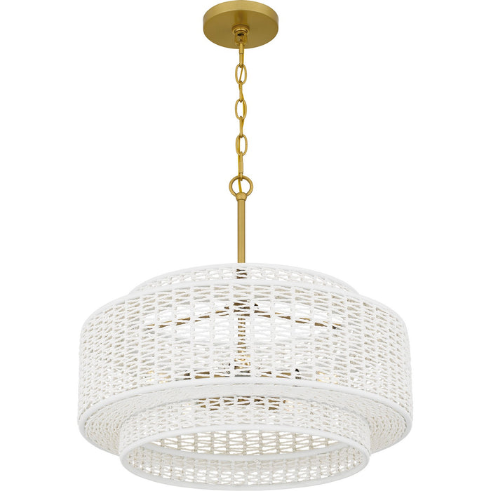 Quoizel QP6161BRG Five Light Pendant, Brushed Gold