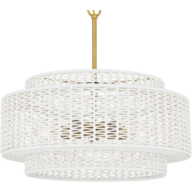 Quoizel QP6161BRG Five Light Pendant, Brushed Gold