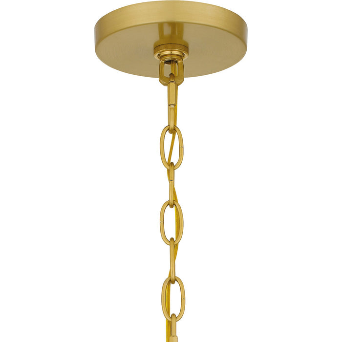 Quoizel QP6161BRG Five Light Pendant, Brushed Gold