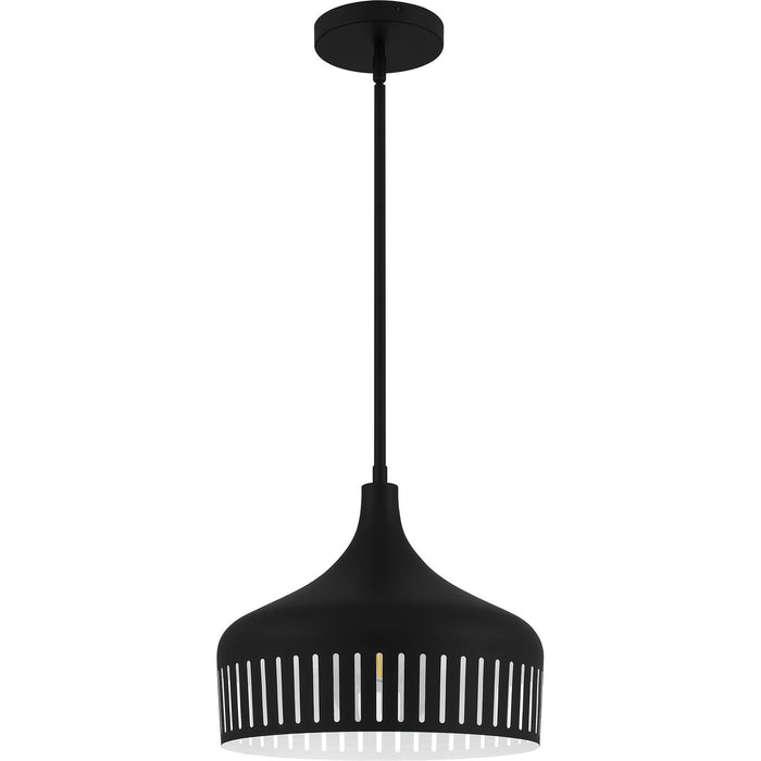 Quoizel QP6208MBK One Light Pendant, Matte Black