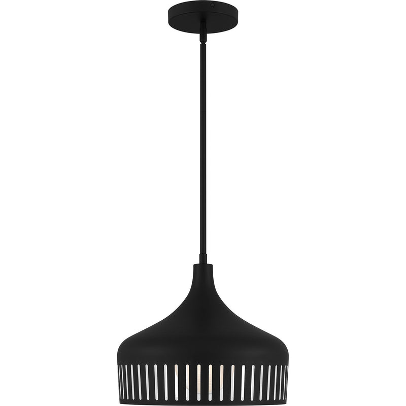 Quoizel QP6208MBK One Light Pendant, Matte Black