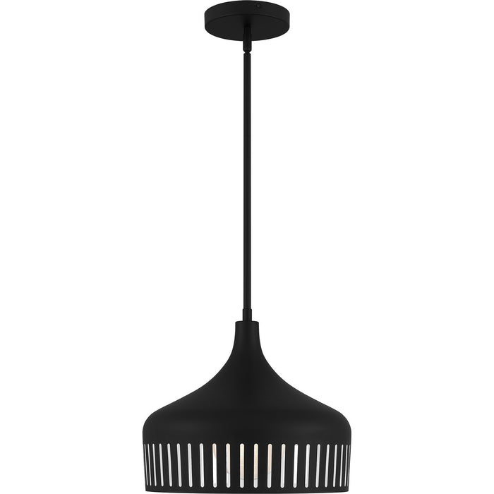 Quoizel QP6208MBK One Light Pendant, Matte Black
