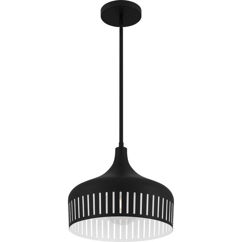Quoizel QP6208MBK One Light Pendant, Matte Black