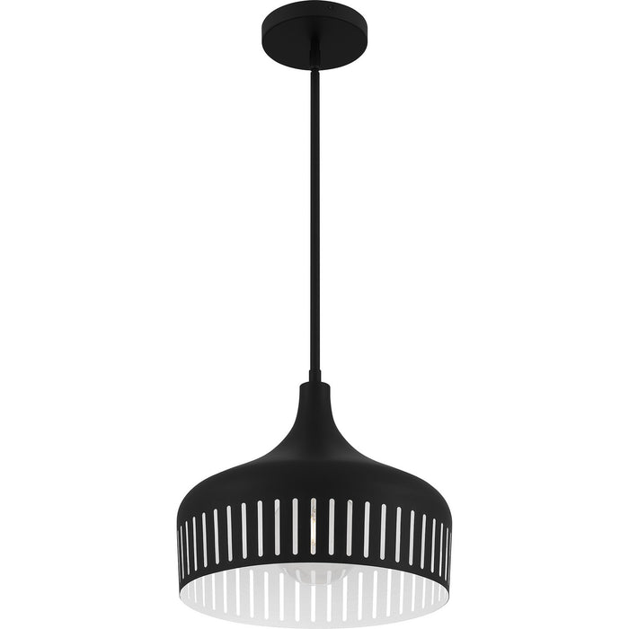 Quoizel QP6208MBK One Light Pendant, Matte Black