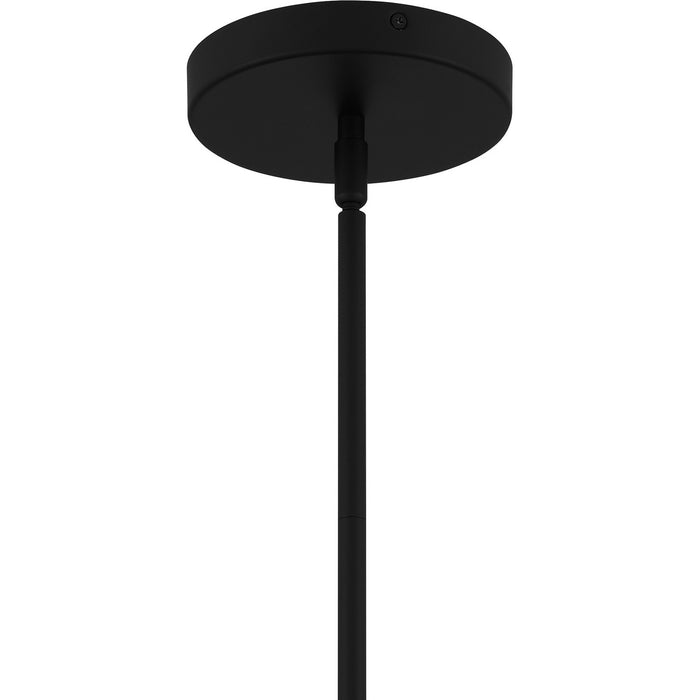 Quoizel QP6208MBK One Light Pendant, Matte Black