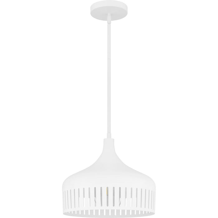 Quoizel QP6208W One Light Pendant, Matte White