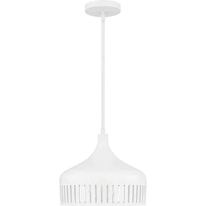 Quoizel QP6208W One Light Pendant, Matte White