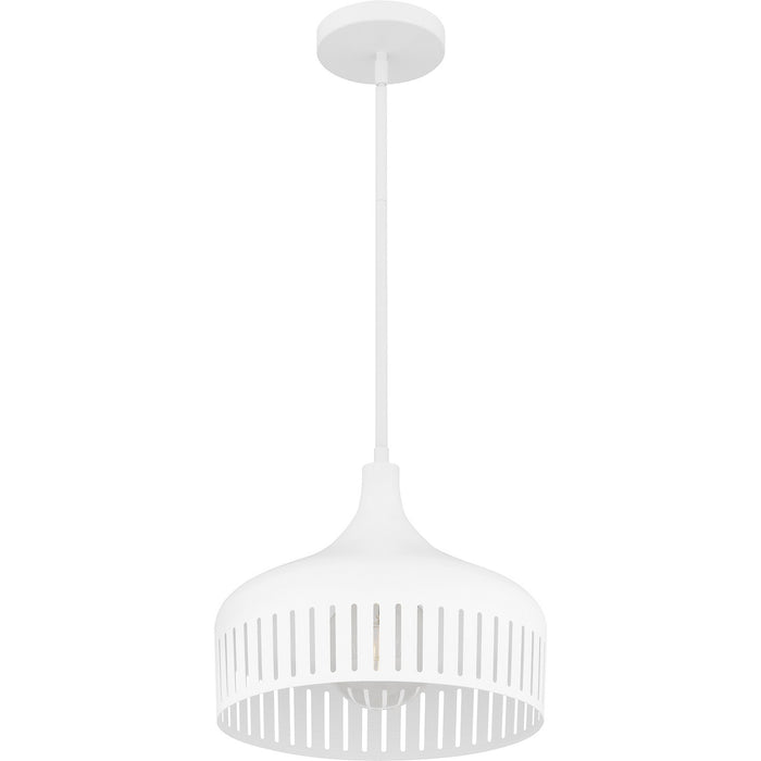 Quoizel QP6208W One Light Pendant, Matte White