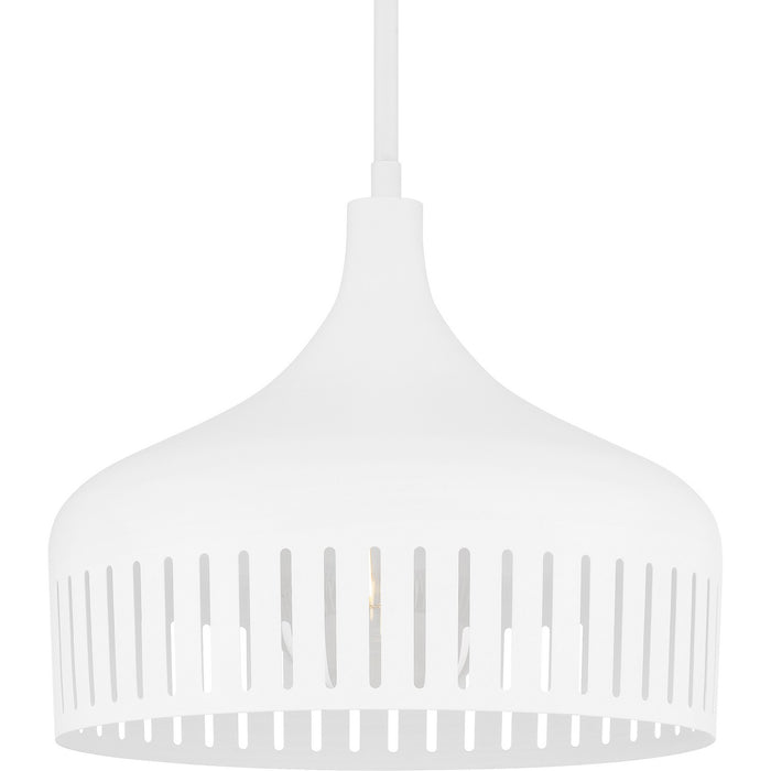 Quoizel QP6208W One Light Pendant, Matte White