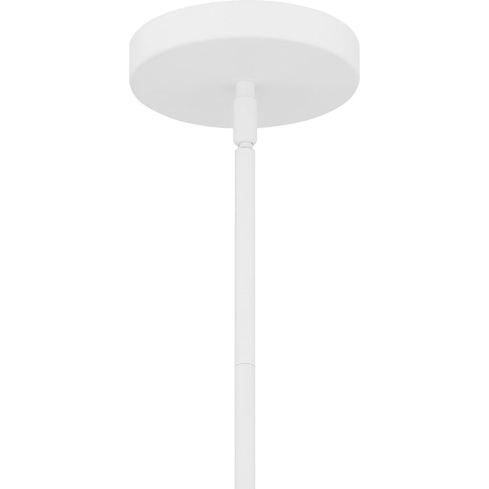 Quoizel QP6208W One Light Pendant, Matte White