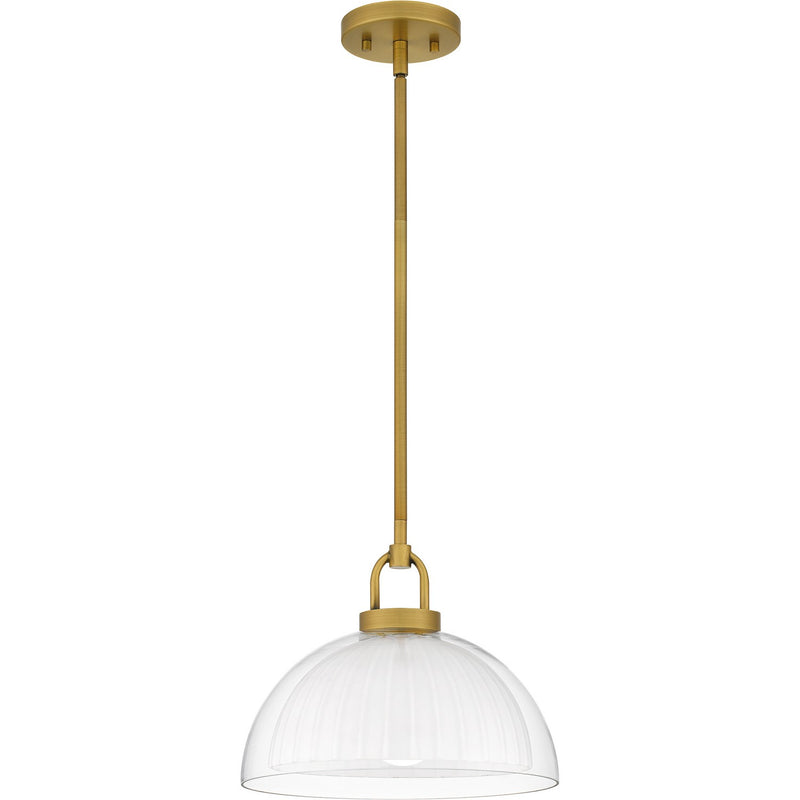 Quoizel QP6217BRG One Light Pendant, Brushed Gold
