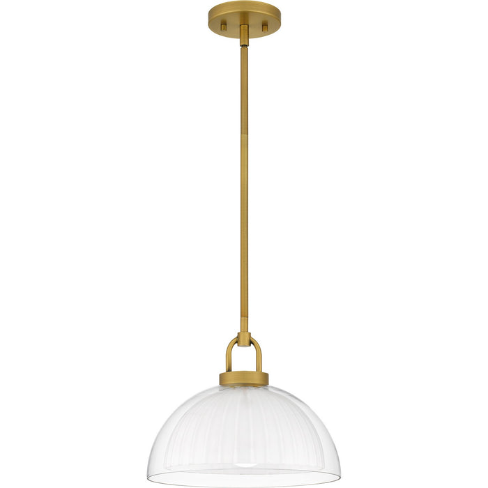 Quoizel QP6217BRG One Light Pendant, Brushed Gold