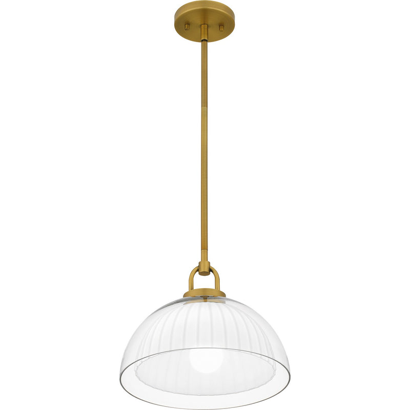 Quoizel QP6217BRG One Light Pendant, Brushed Gold