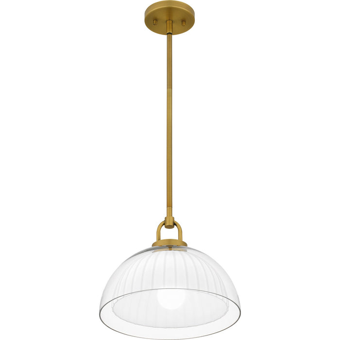 Quoizel QP6217BRG One Light Pendant, Brushed Gold
