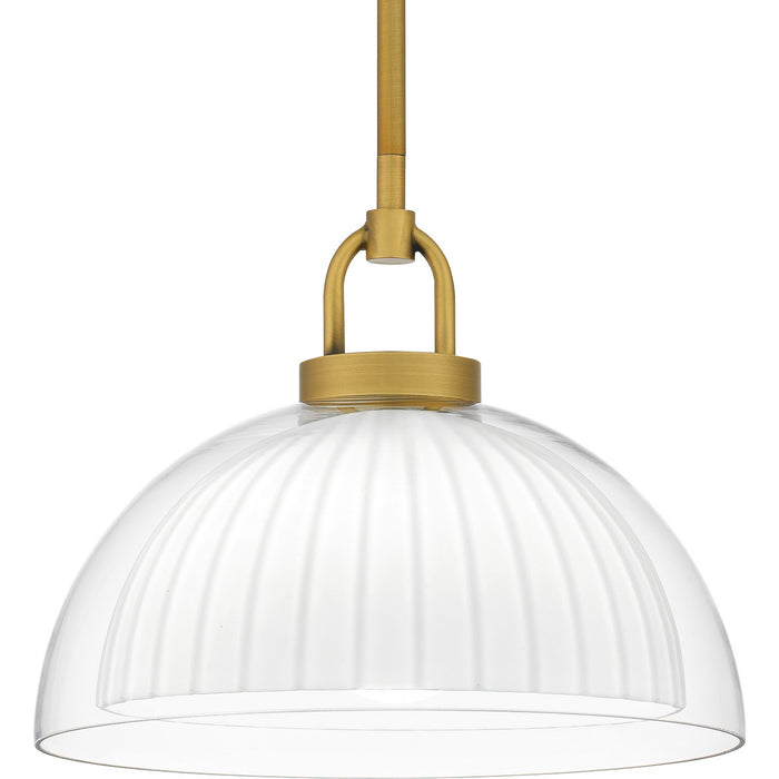 Quoizel QP6217BRG One Light Pendant, Brushed Gold