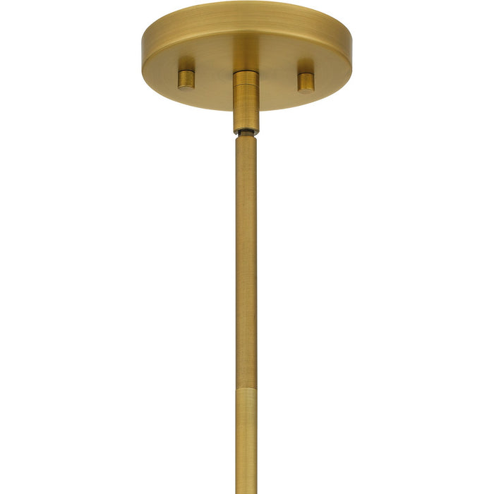 Quoizel QP6217BRG One Light Pendant, Brushed Gold