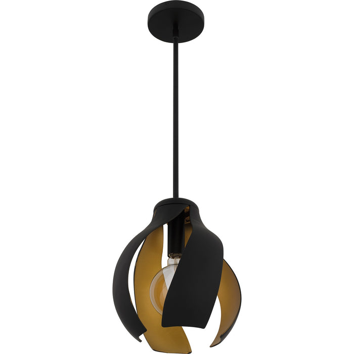 Quoizel QP6739MBK One Light Pendant, Matte Black