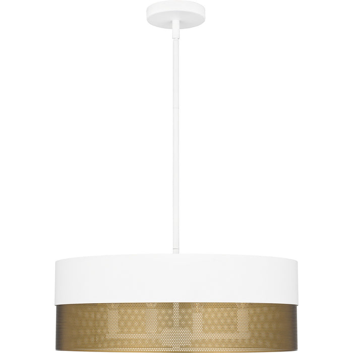 Quoizel QP6740W Four Light Pendant, Matte White