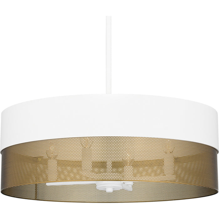Quoizel QP6740W Four Light Pendant, Matte White