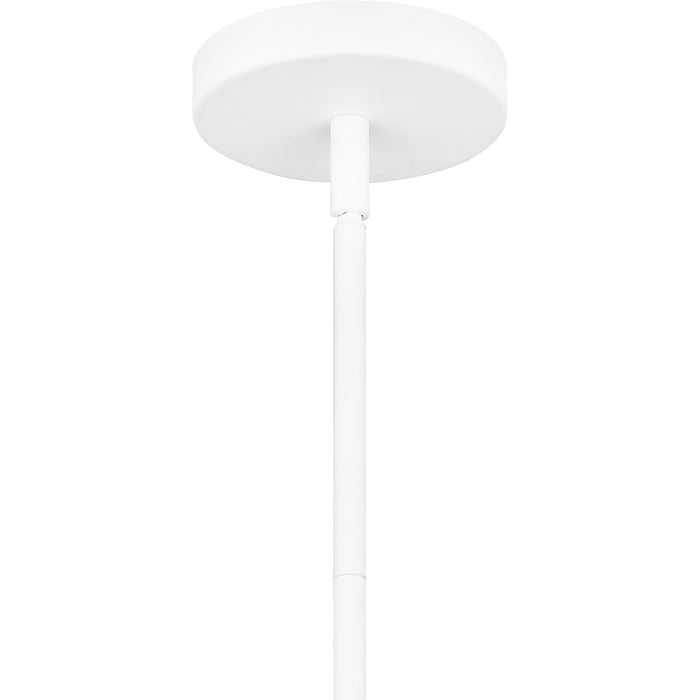 Quoizel QP6740W Four Light Pendant, Matte White