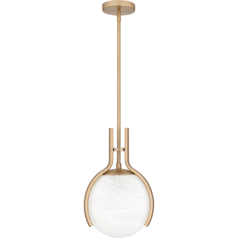 Quoizel QP6741BGD One Light Pendant, Bronze Gold