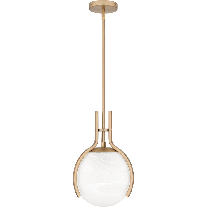 Quoizel QP6741BGD One Light Pendant, Bronze Gold