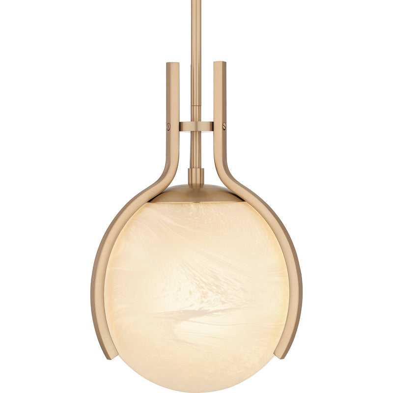 Quoizel QP6741BGD One Light Pendant, Bronze Gold