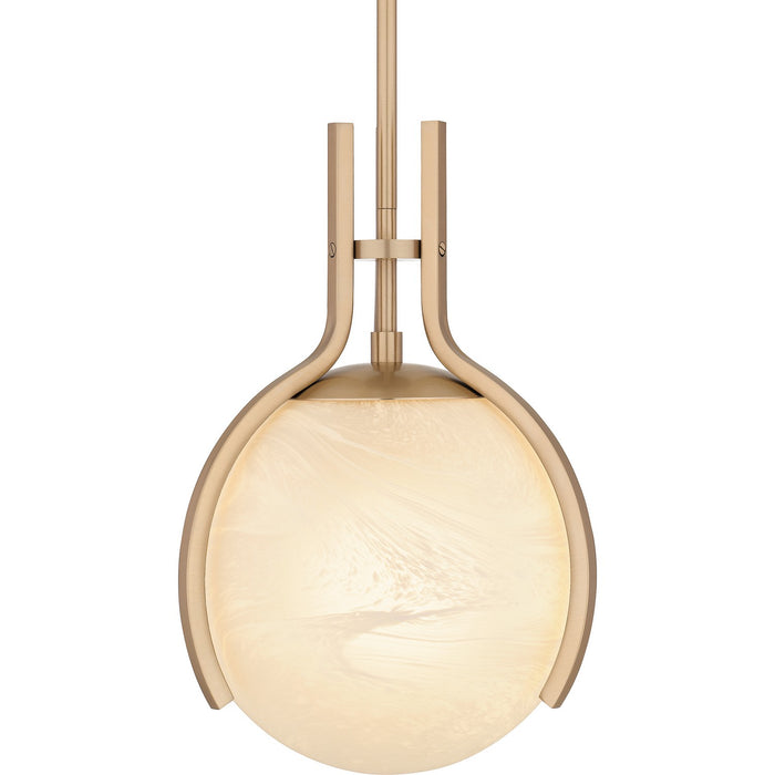 Quoizel QP6741BGD One Light Pendant, Bronze Gold