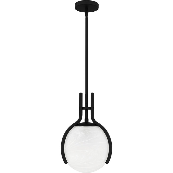 Quoizel QP6741MBK One Light Pendant, Matte Black