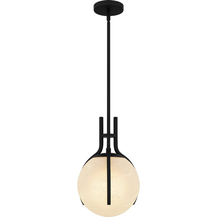 Quoizel QP6741MBK One Light Pendant, Matte Black