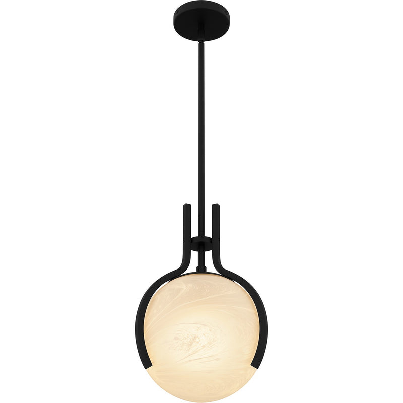 Quoizel QP6741MBK One Light Pendant, Matte Black