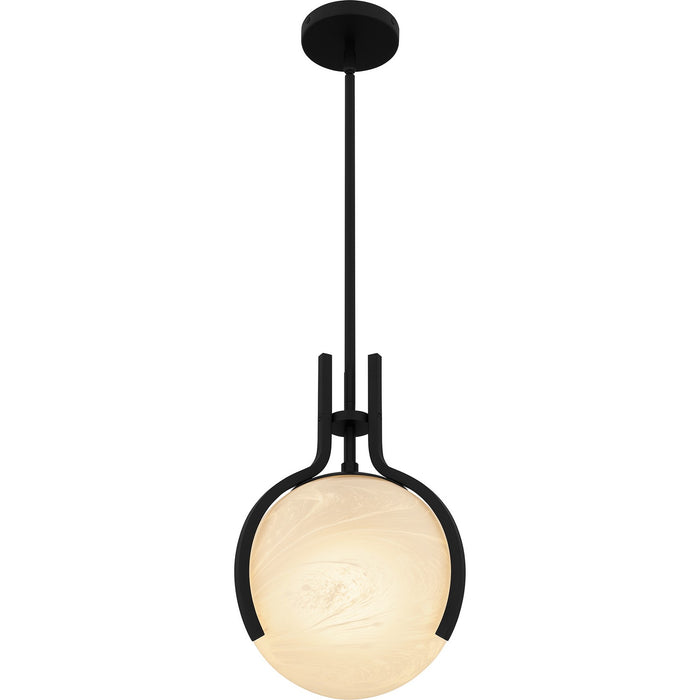 Quoizel QP6741MBK One Light Pendant, Matte Black