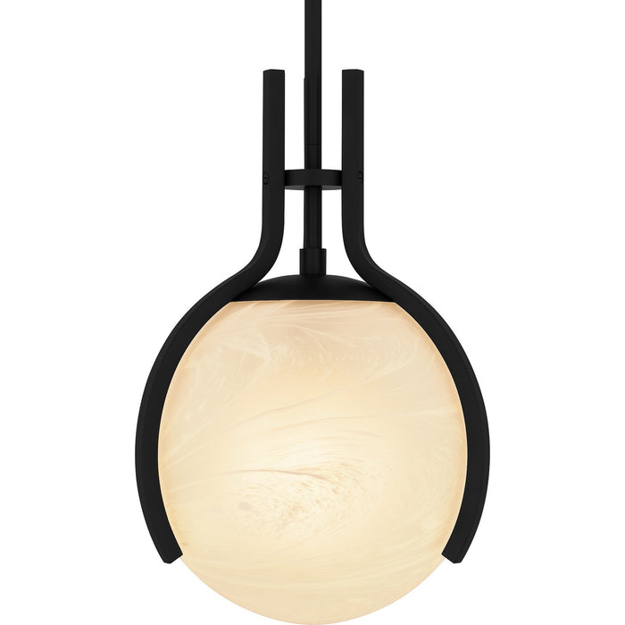 Quoizel QP6741MBK One Light Pendant, Matte Black