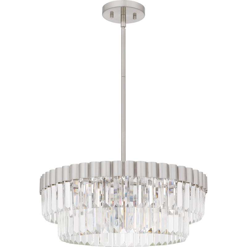 Quoizel QP6742BN Four Light Pendant, Brushed Nickel