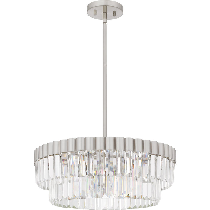 Quoizel QP6742BN Four Light Pendant, Brushed Nickel