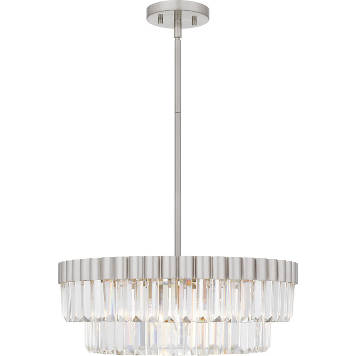 Quoizel QP6742BN Four Light Pendant, Brushed Nickel