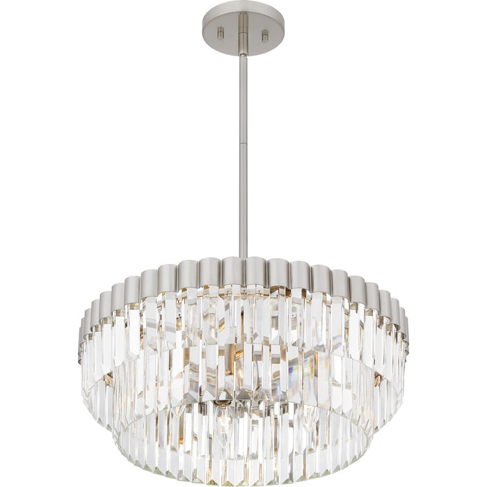 Quoizel QP6742BN Four Light Pendant, Brushed Nickel