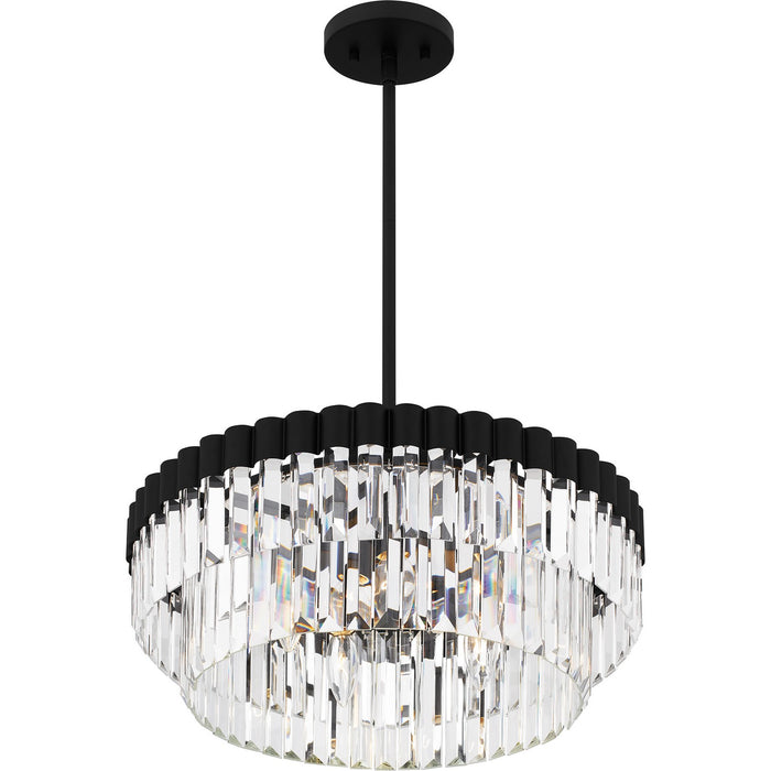 Quoizel QP6742MBK Four Light Pendant, Matte Black