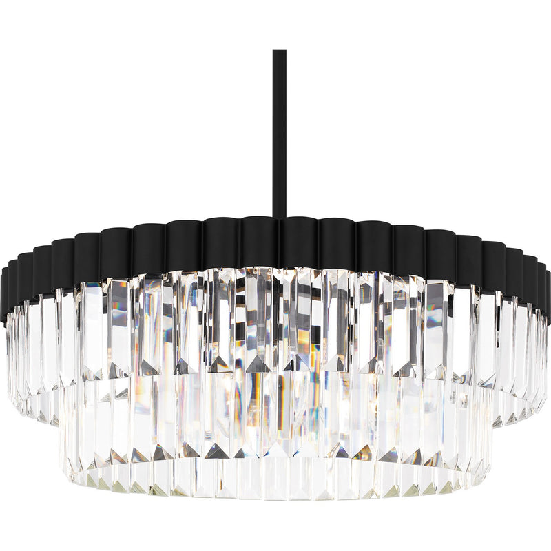 Quoizel QP6742MBK Four Light Pendant, Matte Black