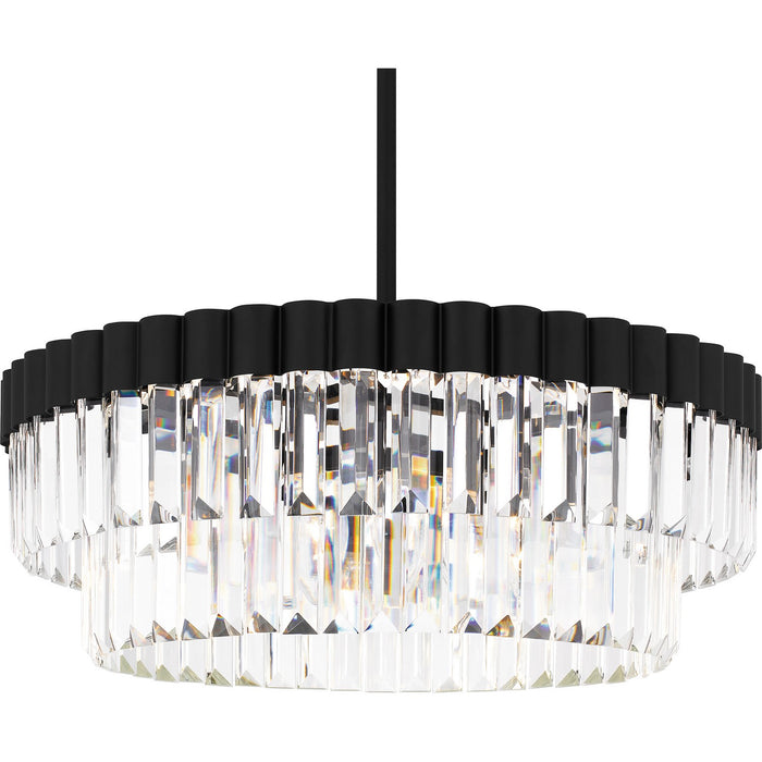 Quoizel QP6742MBK Four Light Pendant, Matte Black