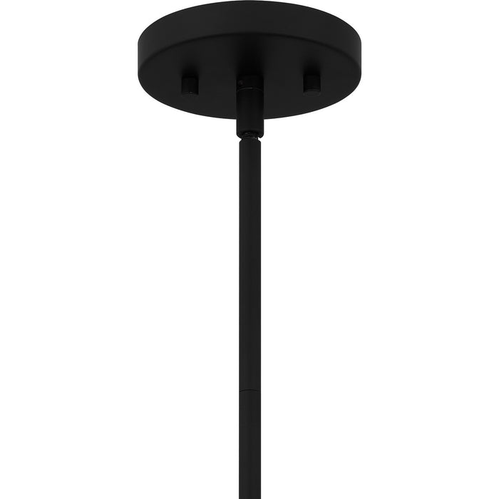 Quoizel QP6742MBK Four Light Pendant, Matte Black