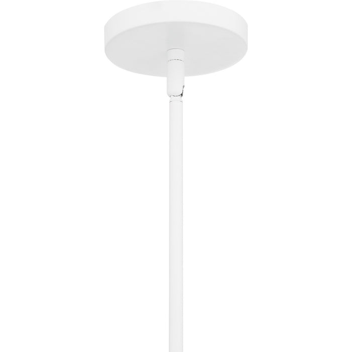 Quoizel QP6746W Four Light Pendant, Matte White