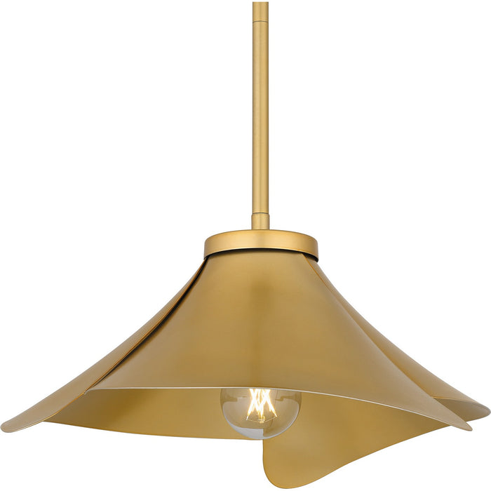 Quoizel QP6747LG One Light Pendant, Light Gold