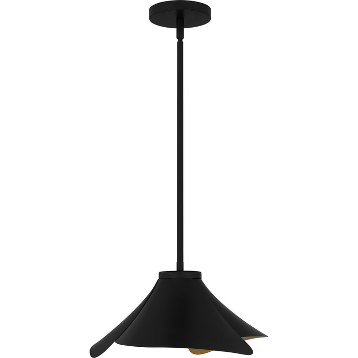 Quoizel QP6747MBK One Light Pendant, Matte Black
