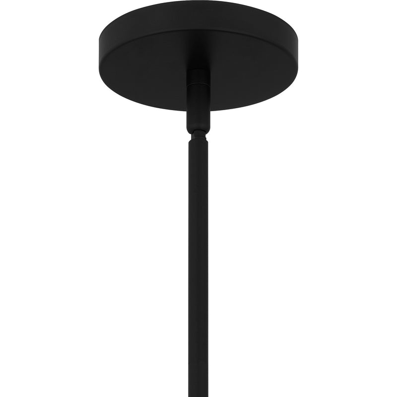 Quoizel QP6747MBK One Light Pendant, Matte Black