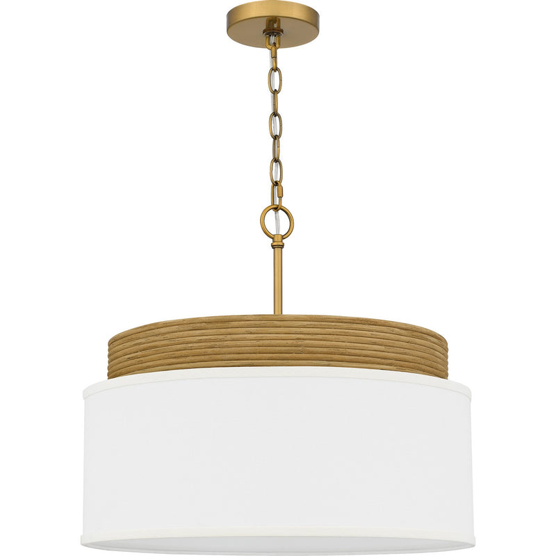 Quoizel QP6757BRG Four Light Pendant, Brushed Gold