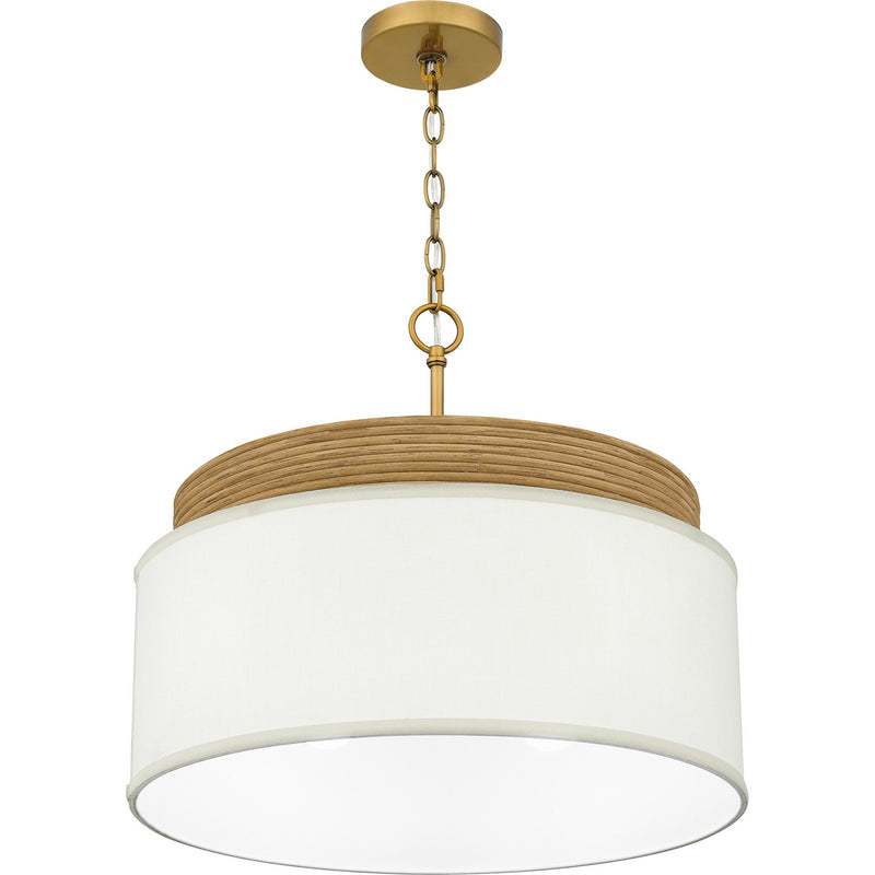 Quoizel QP6757BRG Four Light Pendant, Brushed Gold