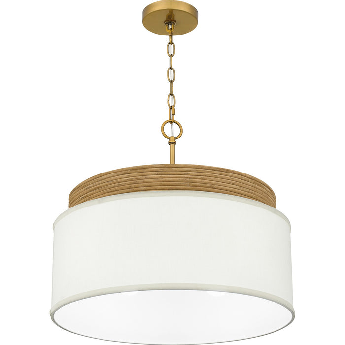 Quoizel QP6757BRG Four Light Pendant, Brushed Gold