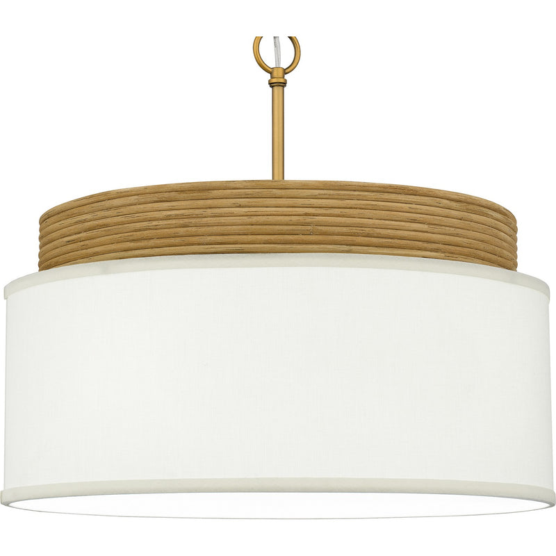 Quoizel QP6757BRG Four Light Pendant, Brushed Gold